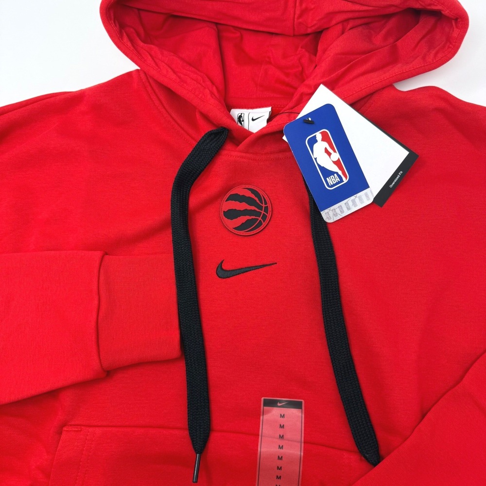 Nike NBA Toronto Raptors Women Medium Oversized Cropped Hoodie DN9249-657 NEW